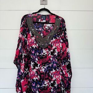 Swimsuits for All Women’s 22/24 Patterned Swim Cover Up Beach Pool Summer